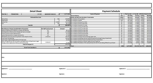 The Riviere Worli Payment Plan 25:25:25:25